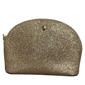 💛 Kate Spade Gold Glitter Small Bag 6.5” x 4.5”